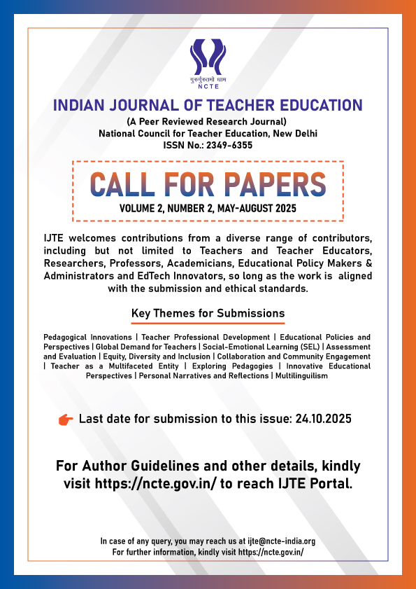 INDIAN JOURNAL OF TEACHER EDUCATION